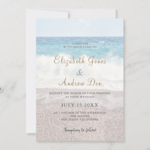 Beach Vågar bröllopsinbjudan/Beach Wedding Inbjudningar