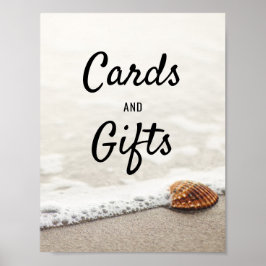 Beach Vågar Bröllopskort & presentationer - tecken Poster