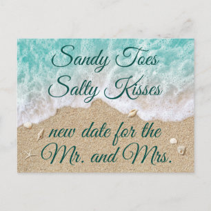 Beach Vågar Sandy Toes Salty Kiss Ändra datum Meddelande Vykort