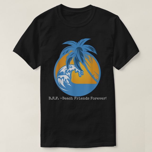 Beach-vänner för BFF-segment T Shirt (Design framsida)