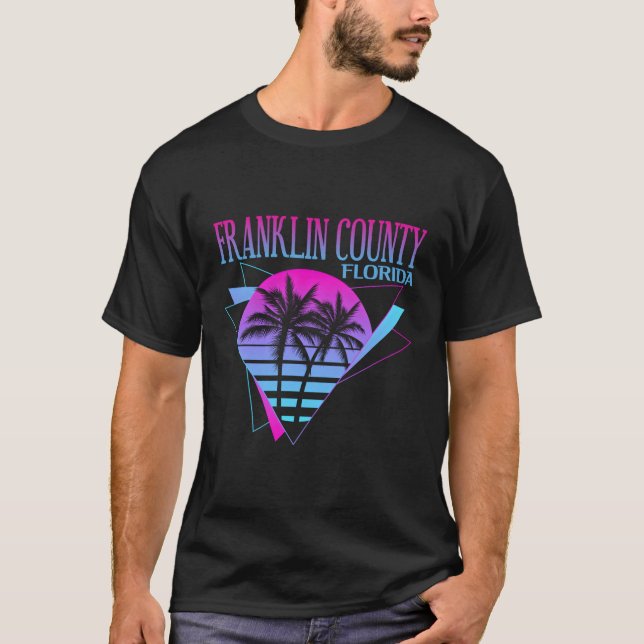 Beach Vaporwave Vacation Franklin T Shirt (Framsida)