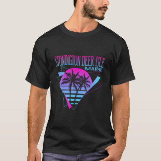 Beach Vaporwave Vacation Stonington Deer Isle T Shirt