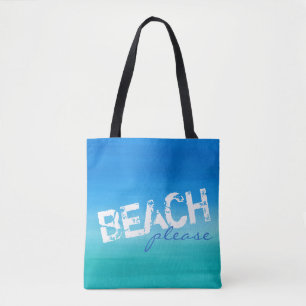 Beach, vattenfärgsfärg, havsblå Grönt, verktygslåd Tygkasse