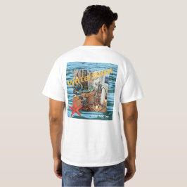 Beach vattenmanskädda fiskar eller stjärtfiskar oc t shirt