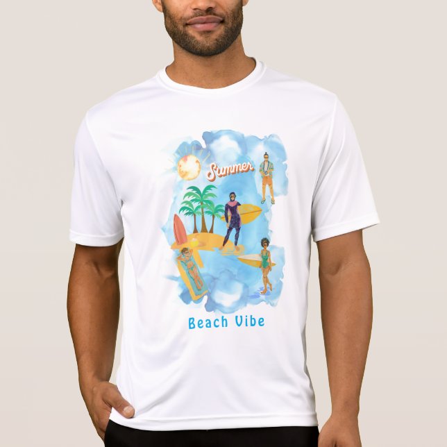 BEACH VIBE Sport-Tek Competitor T-Shirt (Framsida)