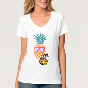 Beach vibes, ananas med sunglass Womens T Shirt