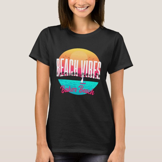 Beach Vibes Baker Beach Summer California Tropical T Shirt (Framsida)