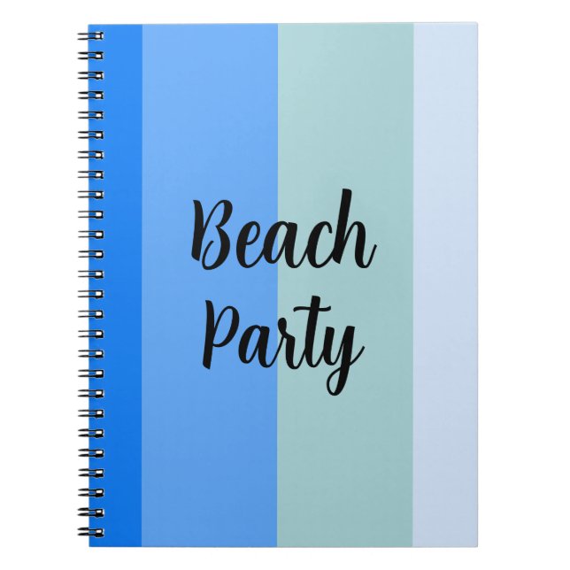 Beach Vibes, Blue Rand Anteckningsbok (Framsidan)