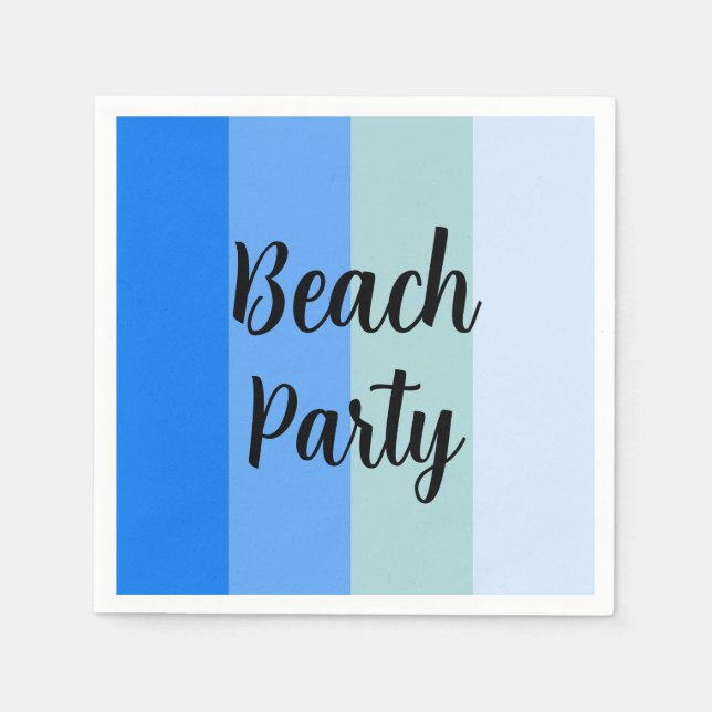 Beach Vibes, Blue Rand Pappersservett (Framsidan)