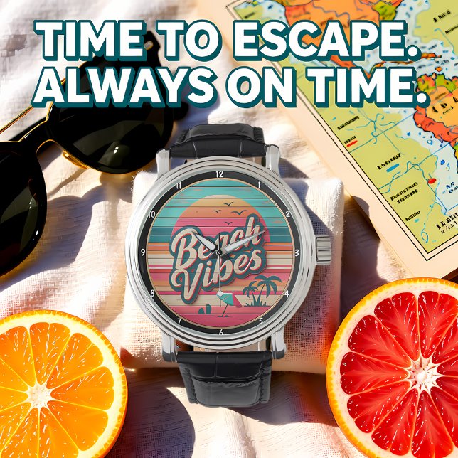  Beach Vibes Design and Tropical Sunset Armbandsur (Skapare uppladdad)