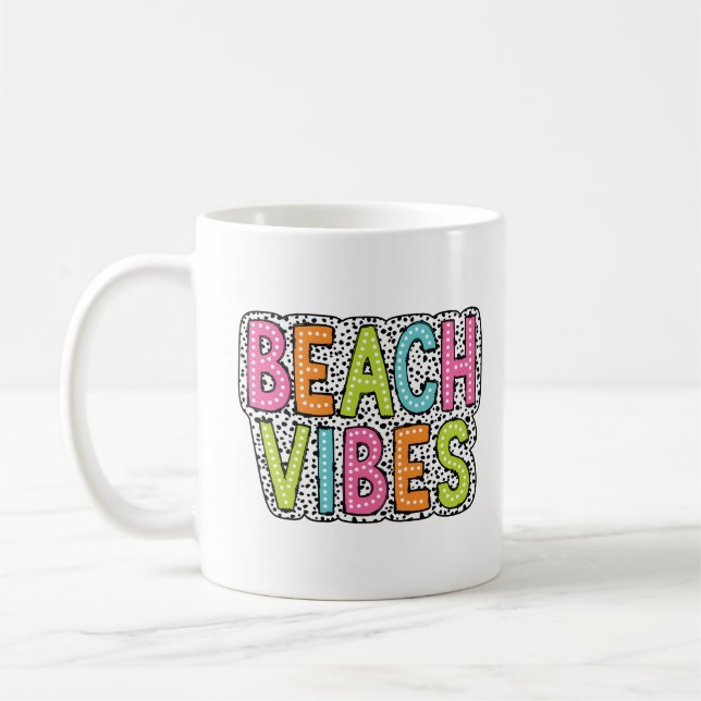 Beach Vibes Dots Kaffemugg (Vänster)