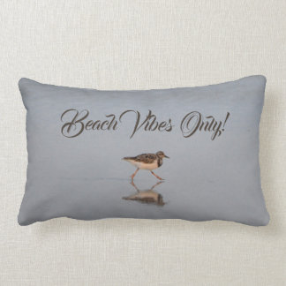 Beach Vibes Endast Sandpiper Bird på Beach Photo Lumbarkudde