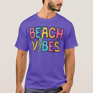 Beach Vibes Hej Summer Vacation Girl Women Tonårin T Shirt