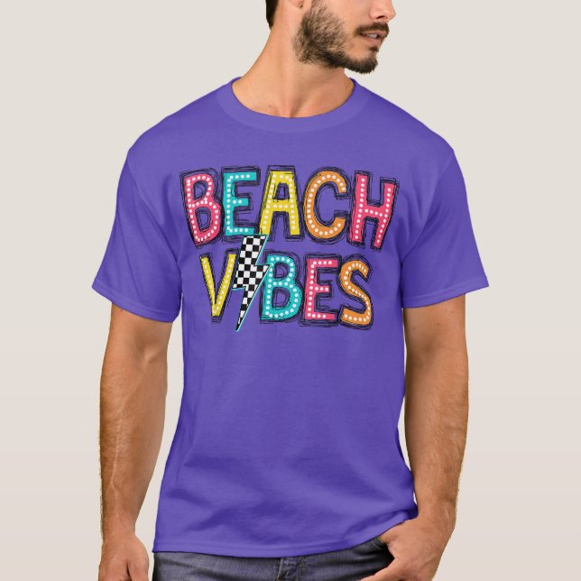 Beach Vibes Hej Summer Vacation Girl Women Tonårin T Shirt (Framsida)
