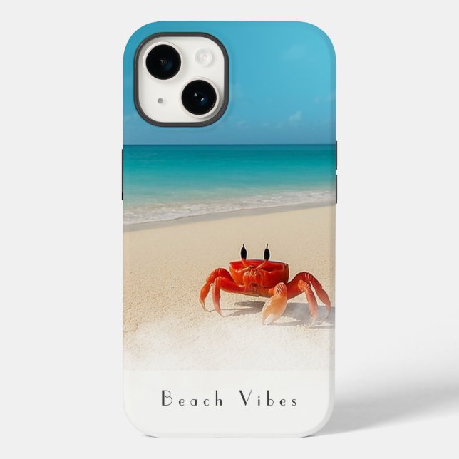 Beach Vibes - iPhone 14 Fodral 1 Crab (Baksida)