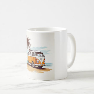  Beach Vibes Kombi Mug - Retro Surfing Serenity Kaffemugg