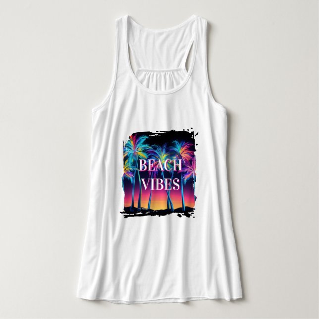 Beach Vibes Linne Med Racerback (Design framsida)