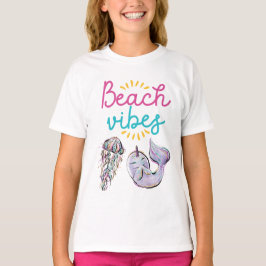 Beach Vibes Narwhale T Shirt