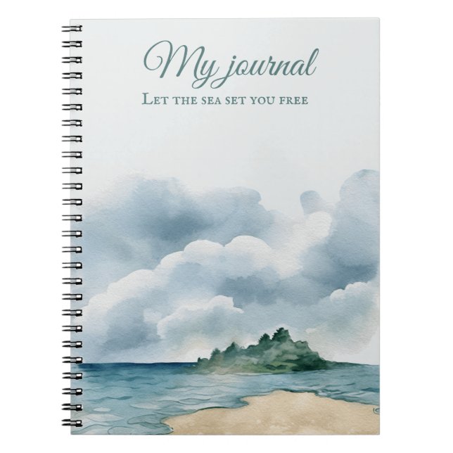 Beach Vibes Notebook | Coastal Journal Anteckningsbok (Framsidan)