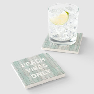 Beach Vibes Only Distress Cottage Wood Stenunderlägg
