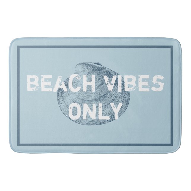Beach Vibes Only Distress-teckensnitt Badrumsmatta (Framsidan)