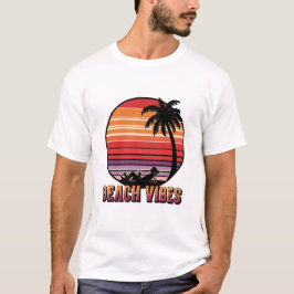 Beach Vibes - Retro Sunset T Shirt
