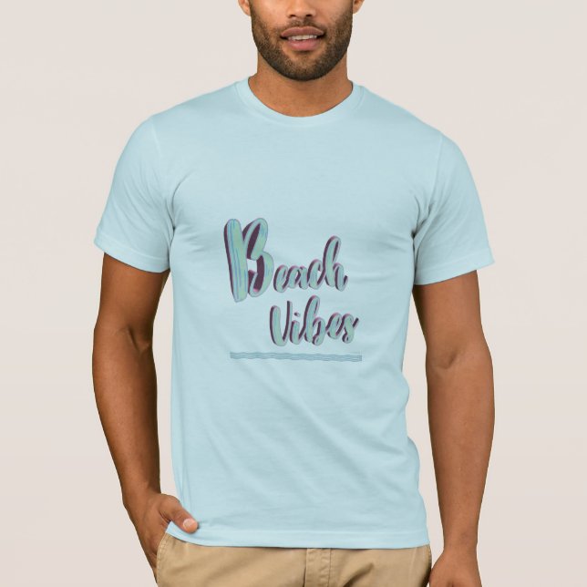 Beach Vibes Roligt Sommargrafik Coola Blue T-Shirt (Framsida)