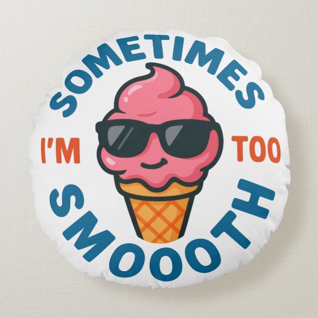 Beach Vibes Rund Kudde (Framsidan)