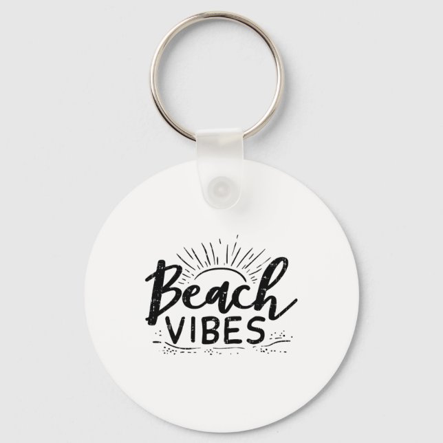 Beach Vibes Sol Relaxed Hola Beacher Summer Vacati Nyckelring (Framsida)