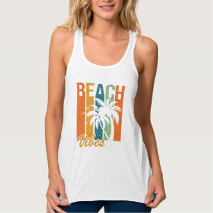 Beach Vibes Summer T-Shirt Linne Med Racerback