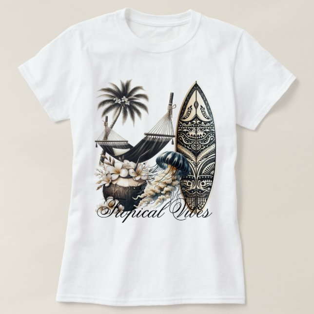 Beach Vibes T Shirt (Design framsida)
