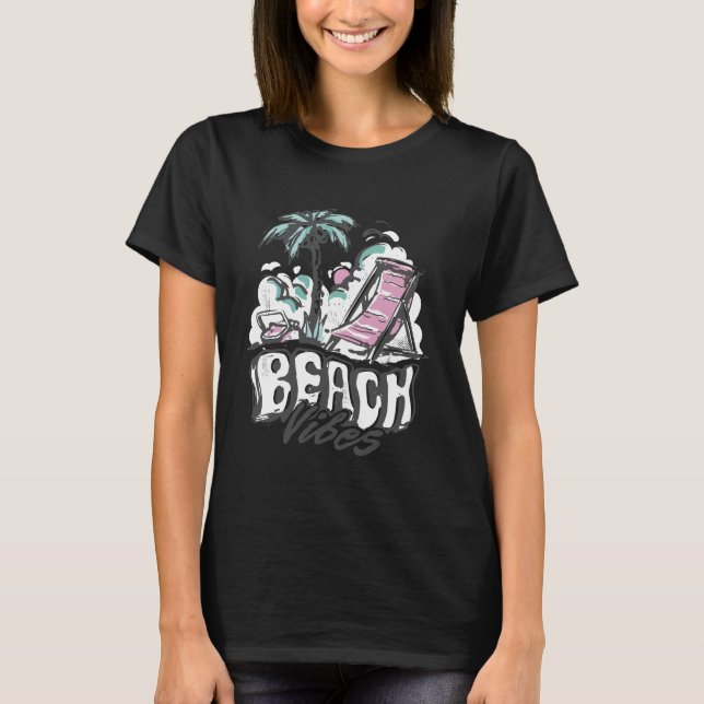 Beach Vibes T Shirt (Framsida)