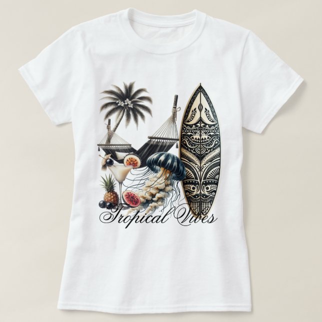 Beach Vibes T Shirt (Design framsida)