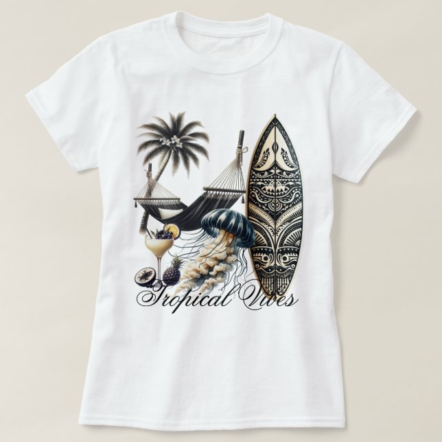 Beach Vibes T Shirt (Design framsida)