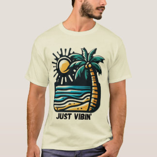 Beach Vibes T-Shirt - Aesthetic Ocean Sunset