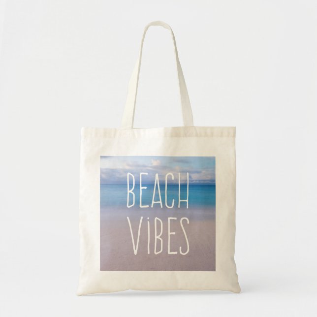 Beach Vibes Vacker Ocean och Sand Paradise Tygkasse (Framsidan)