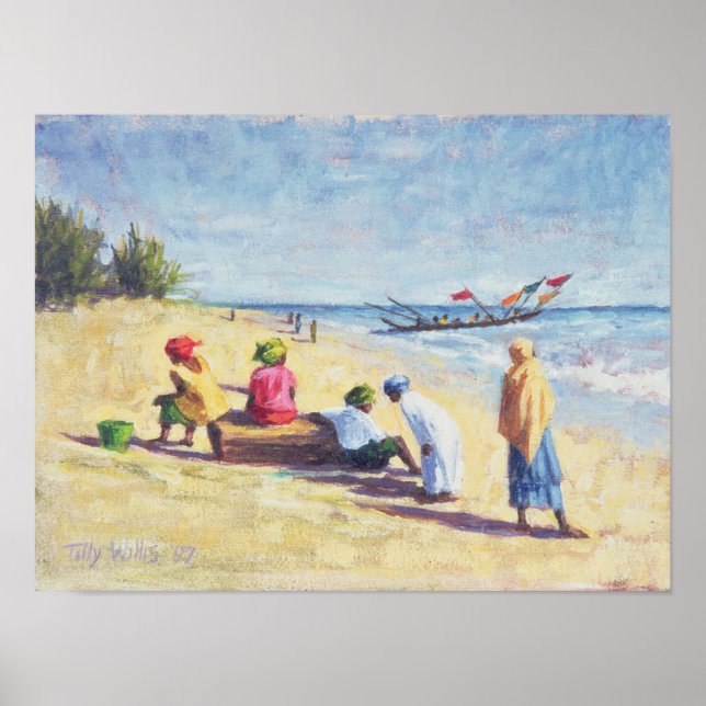 Beach vid Abene Senegal 1997 Poster (Framsidan)