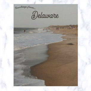Beach vid Cape Henlopen Delaware Vykort