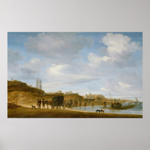 Beach vid Egmond-an-Zee Poster