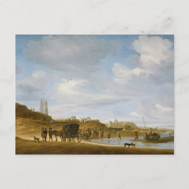 Beach vid Egmond-an-Zee Vykort (Framsida)