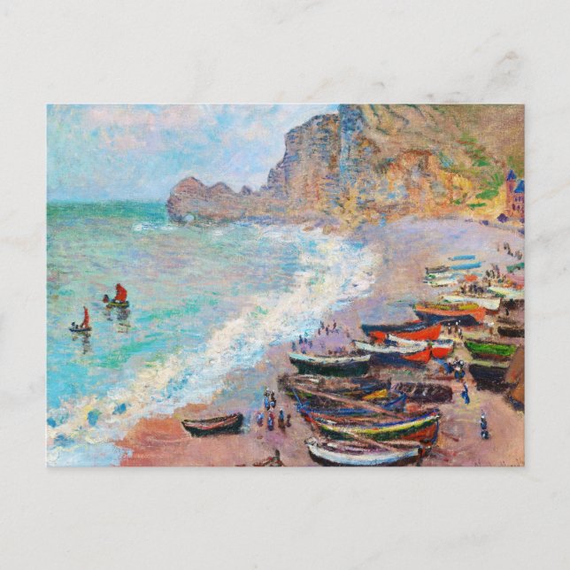 Beach vid Etretat Claude Monet Vykort (Framsida)