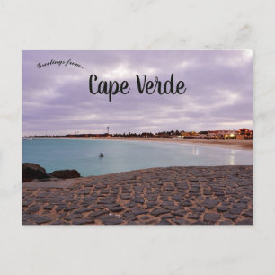 Beach vid Sal Kap Verde Vykort
