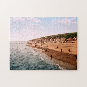Beach vid Trouville Normandie-Frankrike Pussel
