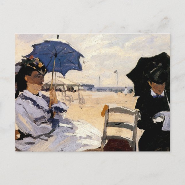 Beach vid Trouville Vykort (Framsida)