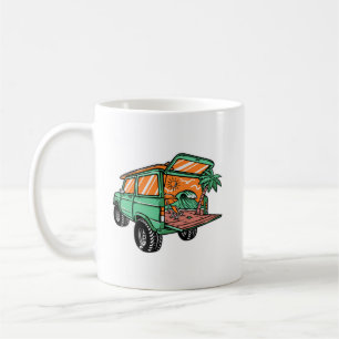 Beach View in Car Illustration Sommar roligt Kaffemugg