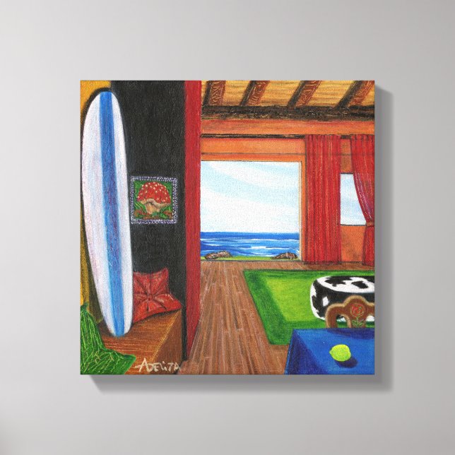 Beach View in Hawaii Canvastryck (Framsida)