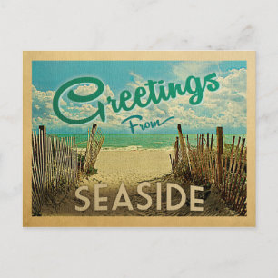 Beach Vintage resor Vykort