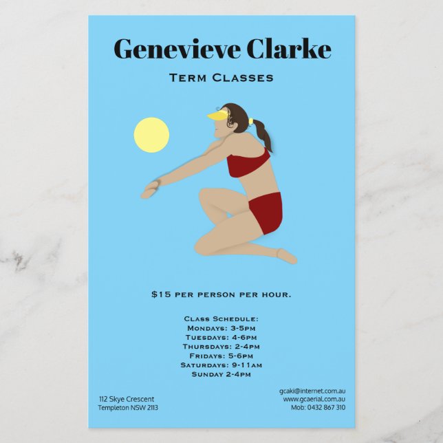 Beach Volleyball Flygblad (Framsidan)