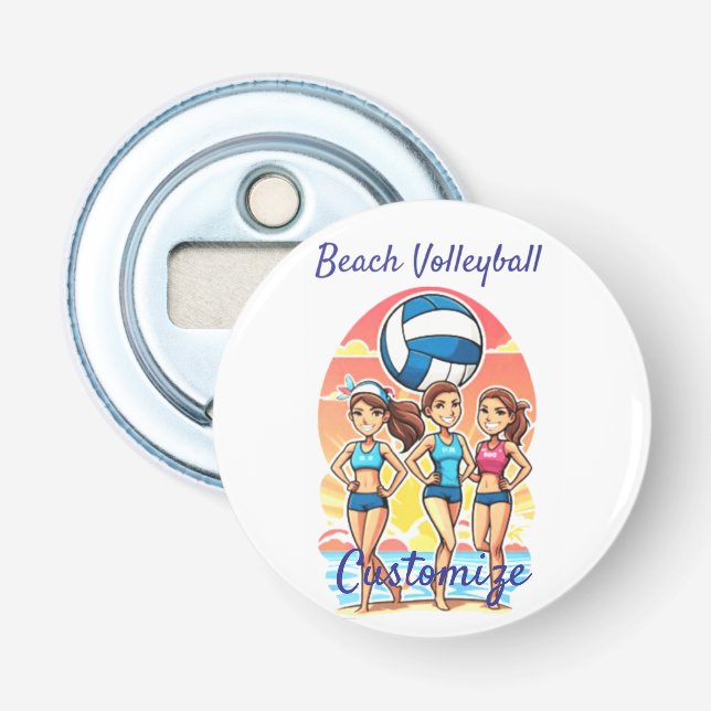 Beach Volleyball Girls Thunder_Cove Flasköppnare (Framsidan)
