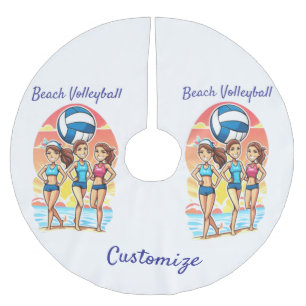 Beach Volleyball Girls Thunder_Cove Julgransmatta Borstad Polyester